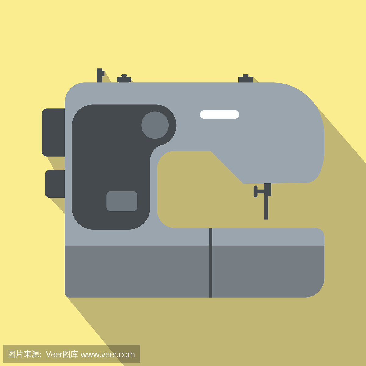 現代縫紉機平面圖標